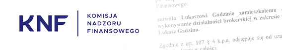 ZEZWOLENIE KOMISJI NADZORU FINANSOWEGO
